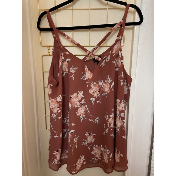 TORRID pink floral blouse Size 1X - Picture 2 of 4